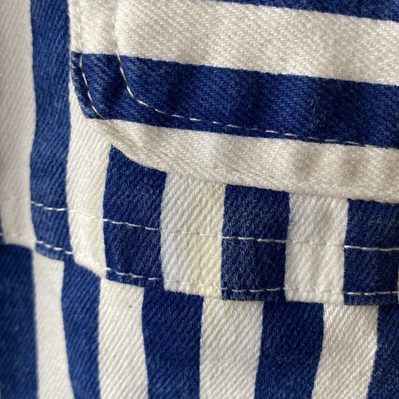 Kikot Prorsum Blue and White Striped Overalls with Dog - Picture 13 of 14